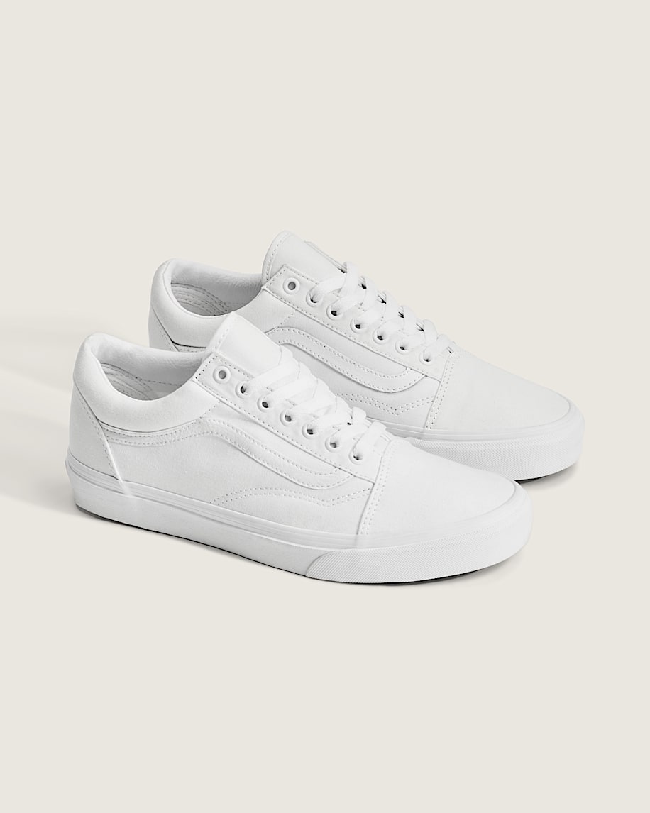 Vans Old Skool Classic All White slip on shoes mens vans womens vans shoes slip on