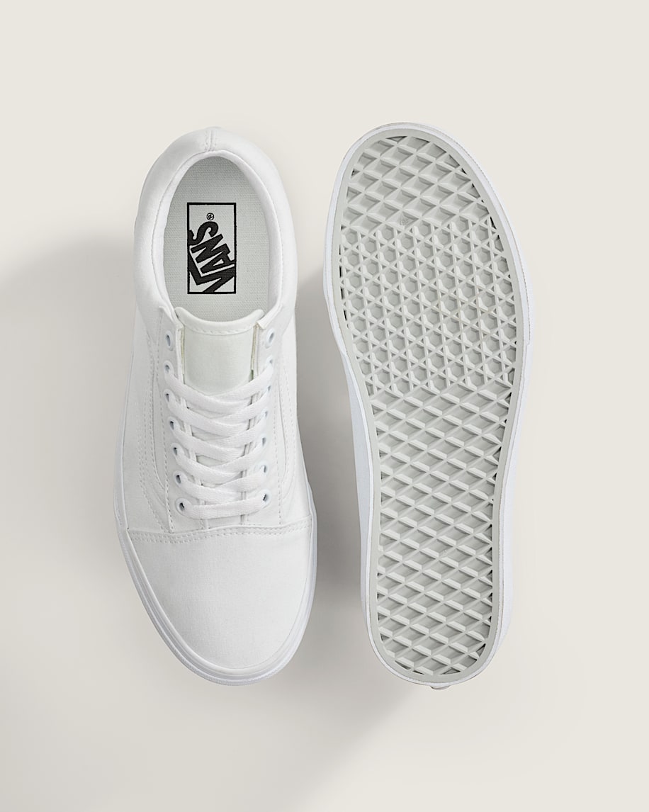 Vans Old Skool Classic All White slip on shoes mens vans womens vans shoes slip on