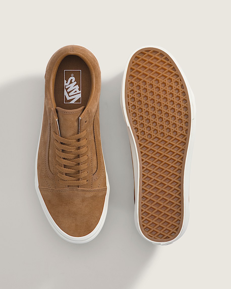 Vans Old Skool Brown Suede White Midsole slip on shoes mens vans womens vans shoes slip on