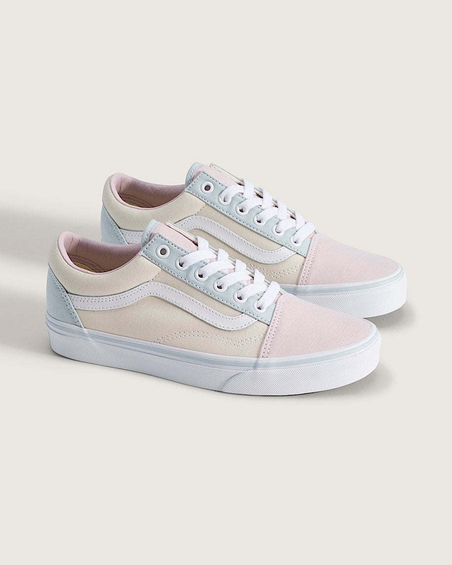 Vans Old Skool Pastel Pink Blue Color Block slip on shoes mens vans womens vans shoes slip on
