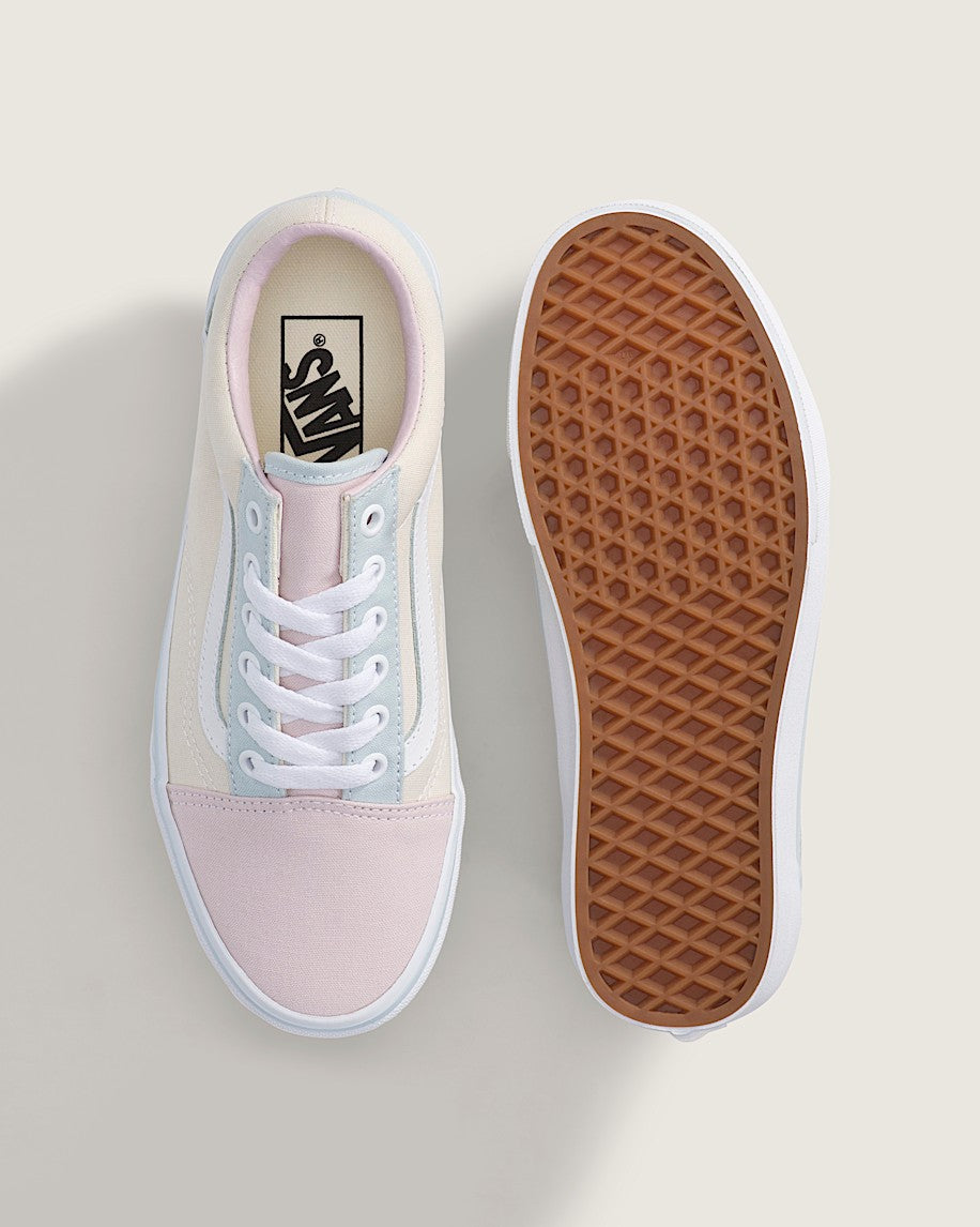 Vans Old Skool Pastel Pink Blue Color Block slip on shoes mens vans womens vans shoes slip on
