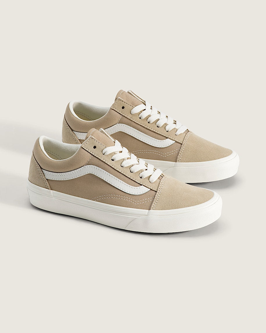 Vans Old Skool Khaki Beige White slip on shoes mens vans womens vans shoes slip on