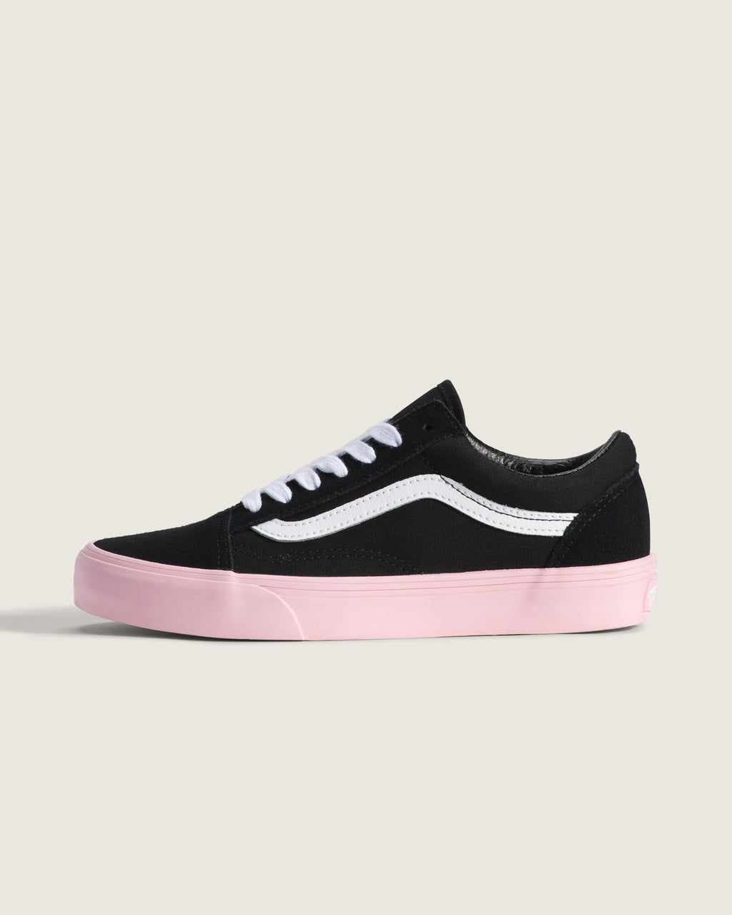 Vans Old Skool Black Upper Pink Outsole slip on shoes mens vans womens vans shoes slip on