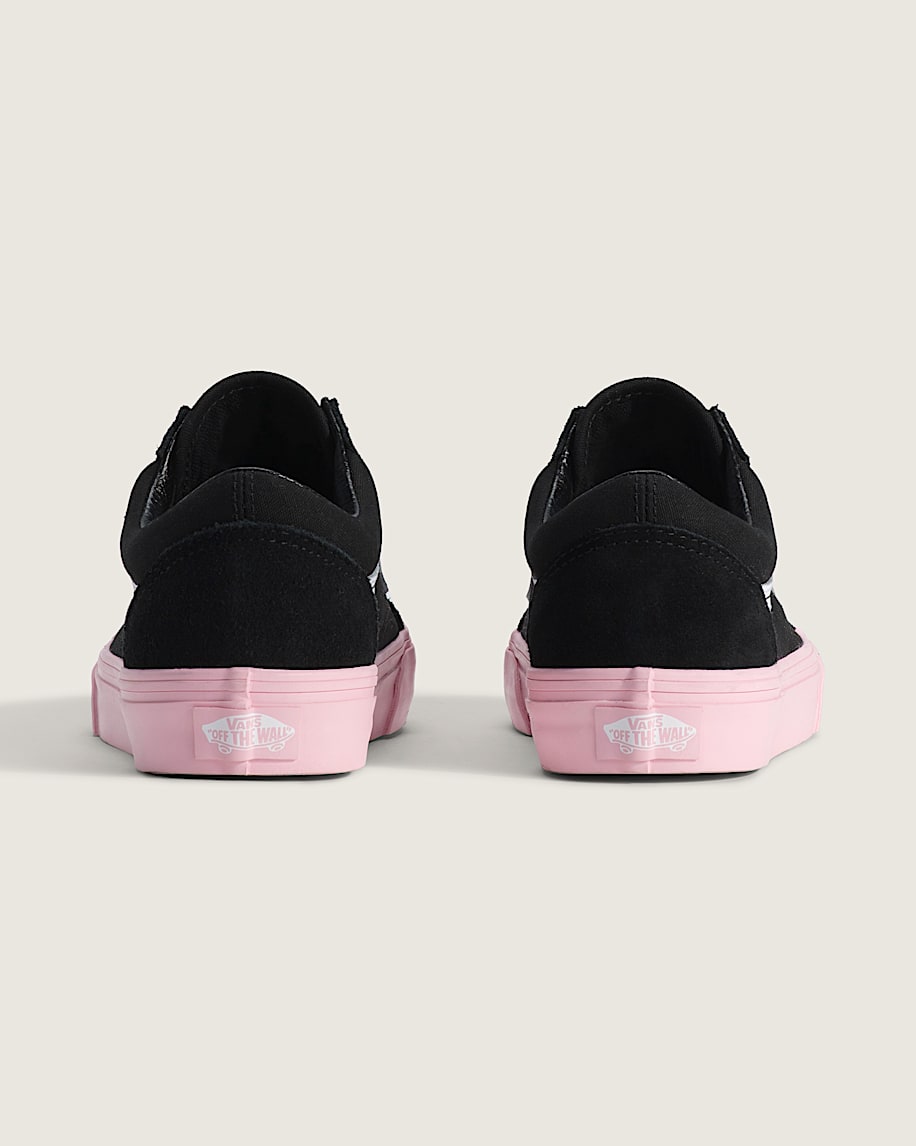 Vans Old Skool Black Upper Pink Outsole slip on shoes mens vans womens vans shoes slip on