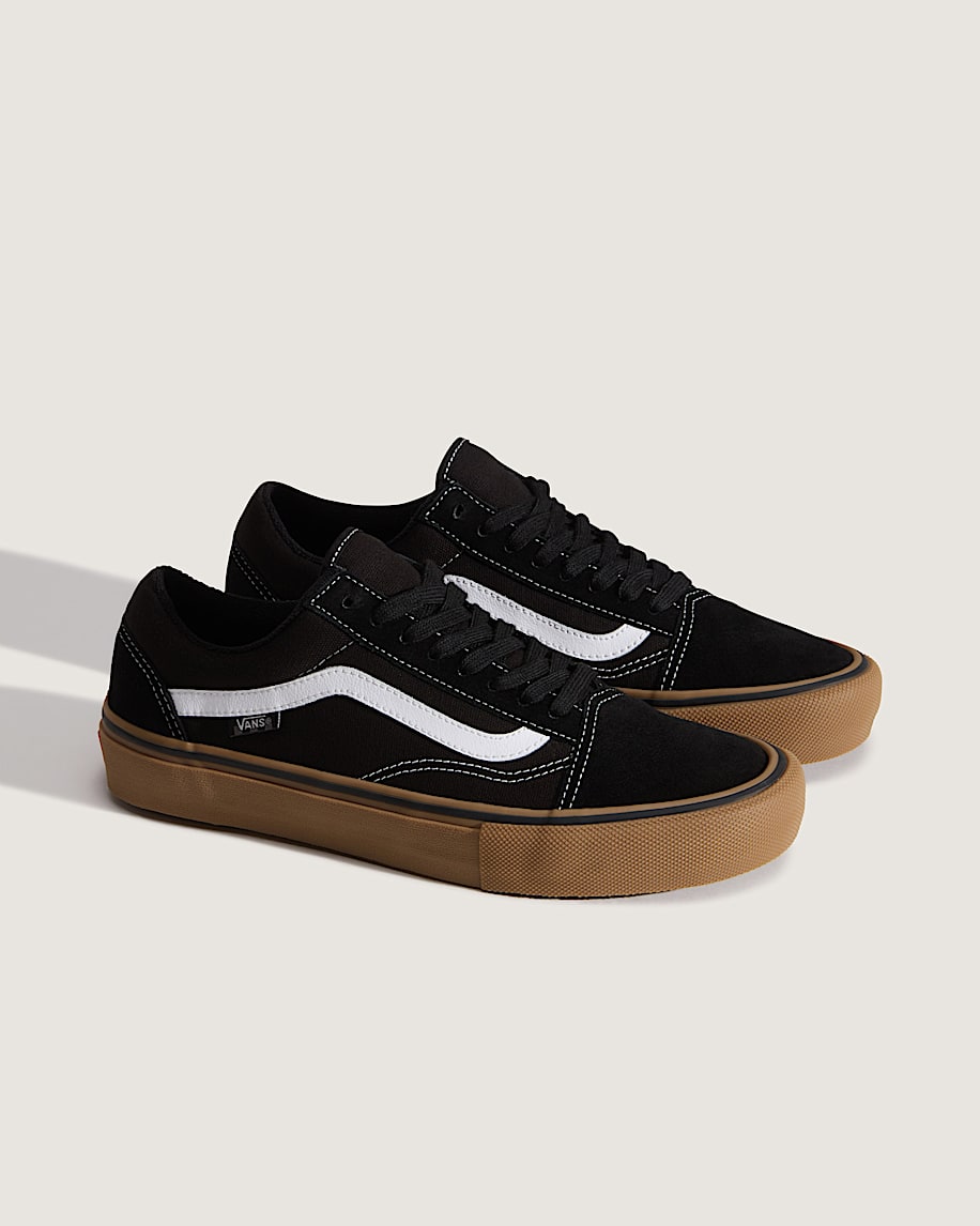 Vans Old Skool Black White Gum Sole slip on shoes mens vans womens vans shoes slip on