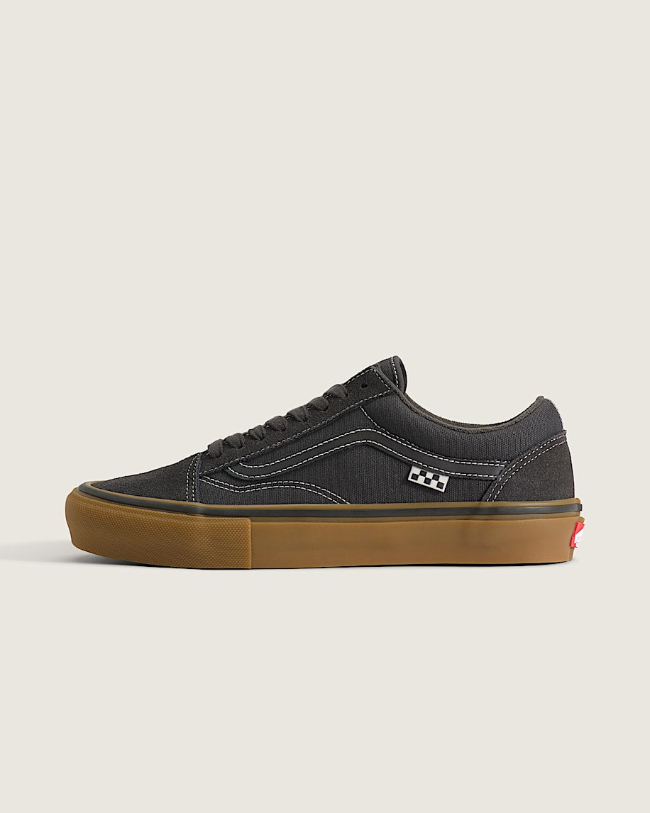 Vans Old Skool Dark Gray Gum Sole slip on shoes mens vans womens vans shoes slip on