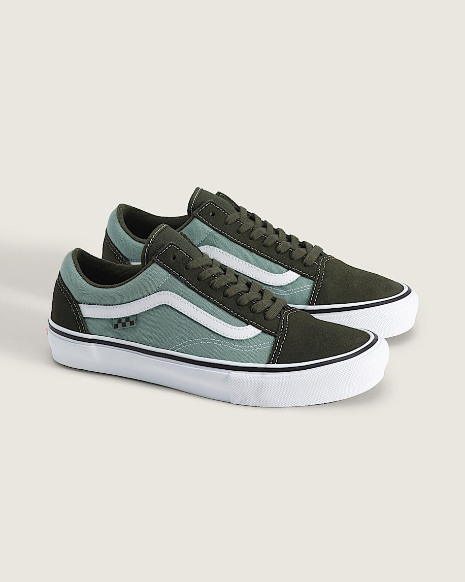 Vans Old Skool Two-Tone Sage Green Dark Olive slip on shoes mens vans womens vans shoes slip on