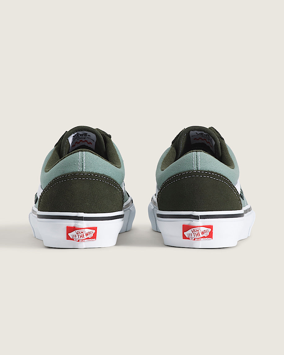 Vans Old Skool Two-Tone Sage Green Dark Olive slip on shoes mens vans womens vans shoes slip on