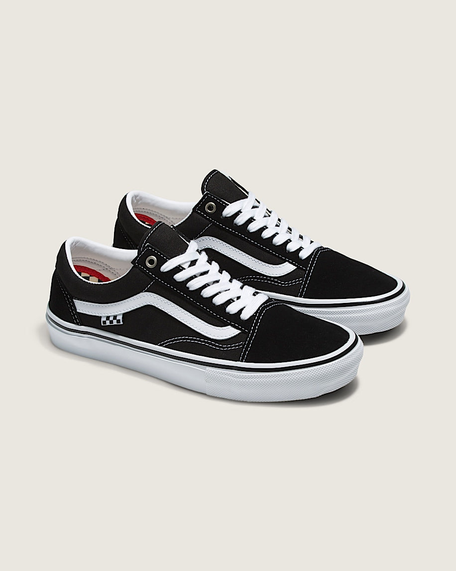Vans Old Skool Skate Black White slip on shoes mens vans womens vans shoes slip on