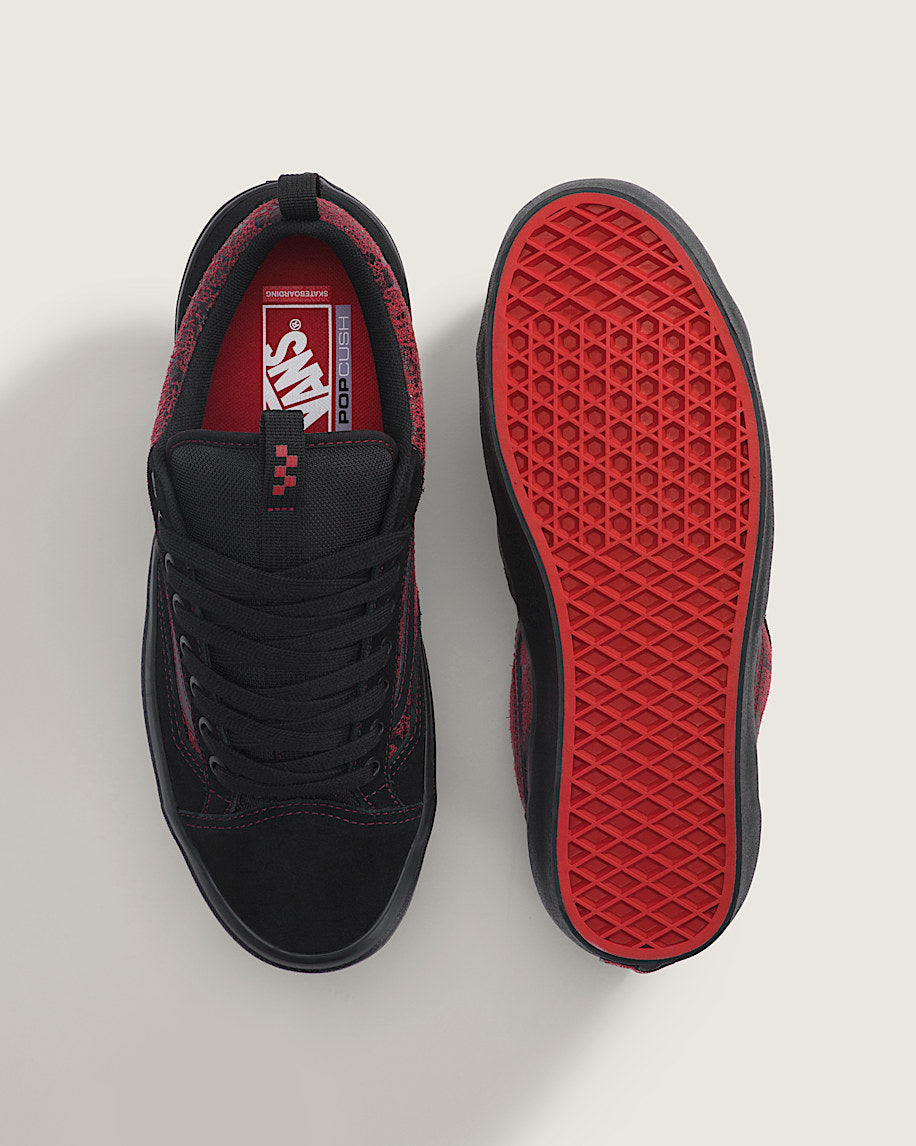 Vans Old Skool Black Red Floral Print slip on shoes mens vans womens vans shoes slip on