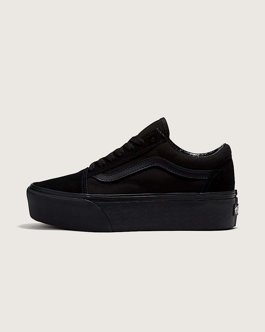Vans Old Skool Stackform Triple Black slip on shoes mens vans womens vans shoes slip on