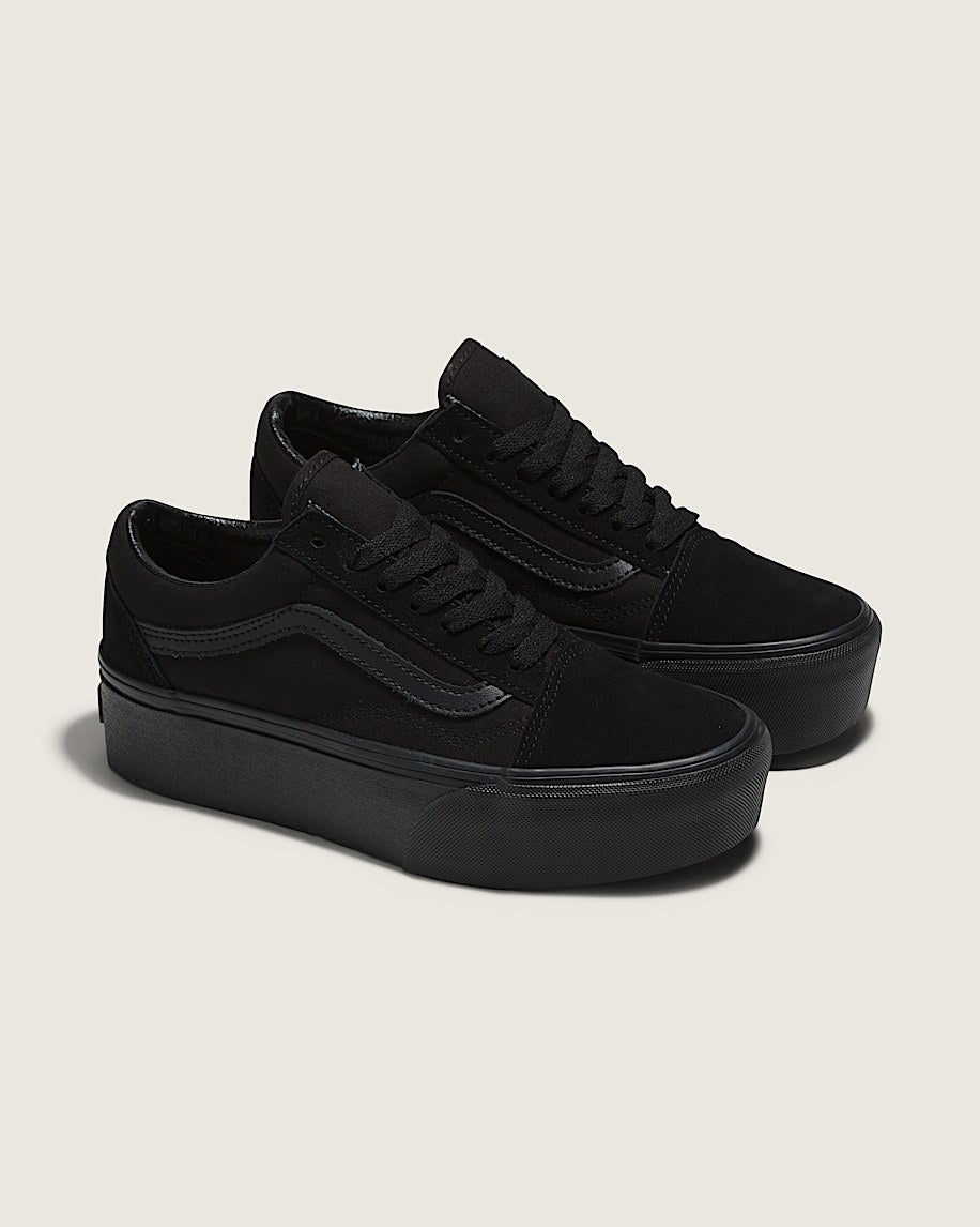 Vans Old Skool Stackform Triple Black slip on shoes mens vans womens vans shoes slip on