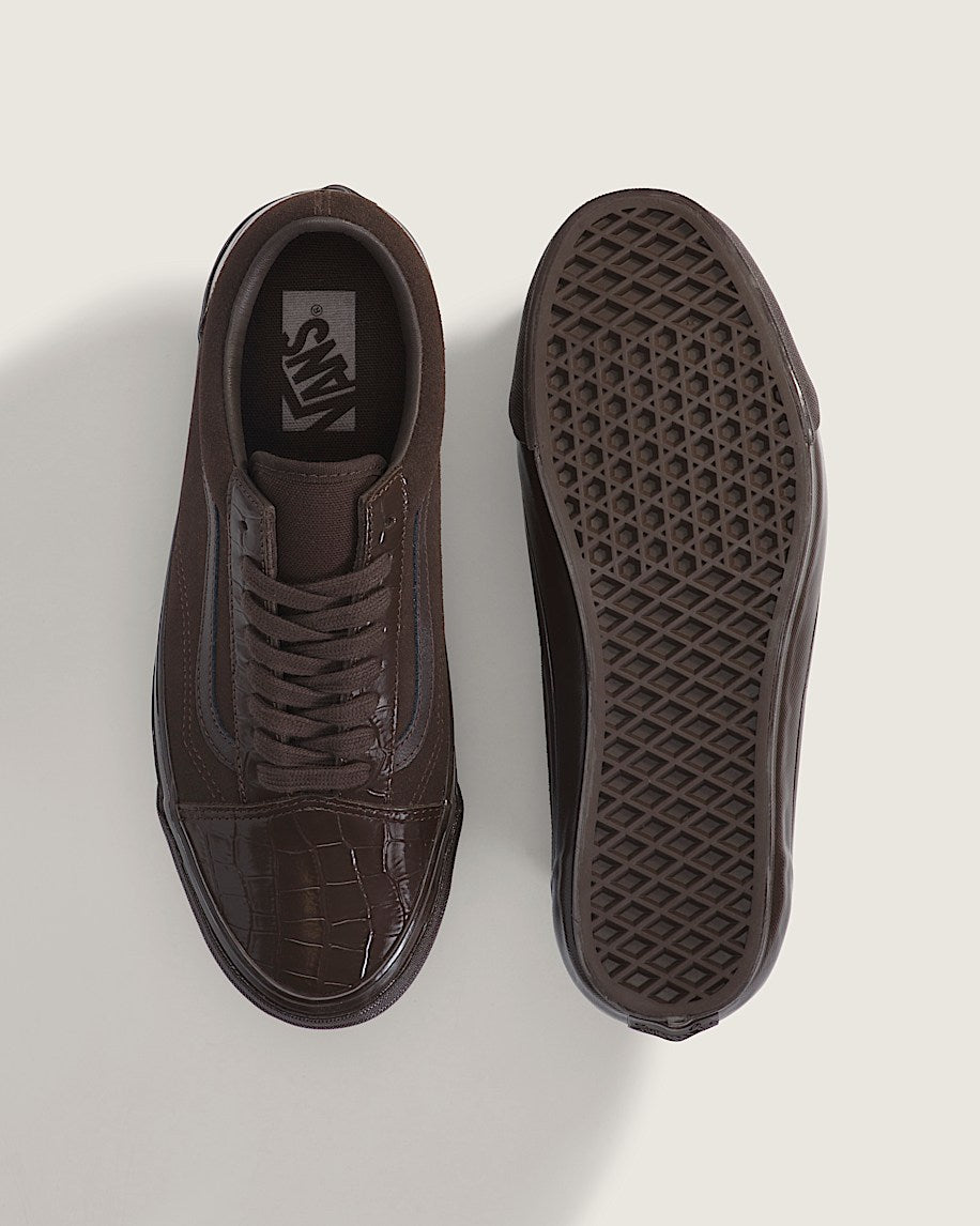 Vans Old Skool 36 DX Dark Brown Croc slip on shoes mens vans womens vans shoes slip on