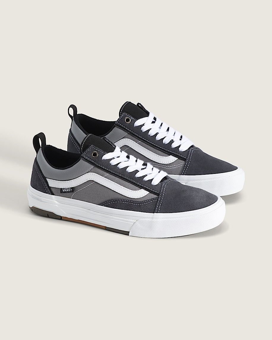 Vans Old Skool Skate Grey Black White slip on shoes mens vans womens vans shoes slip on