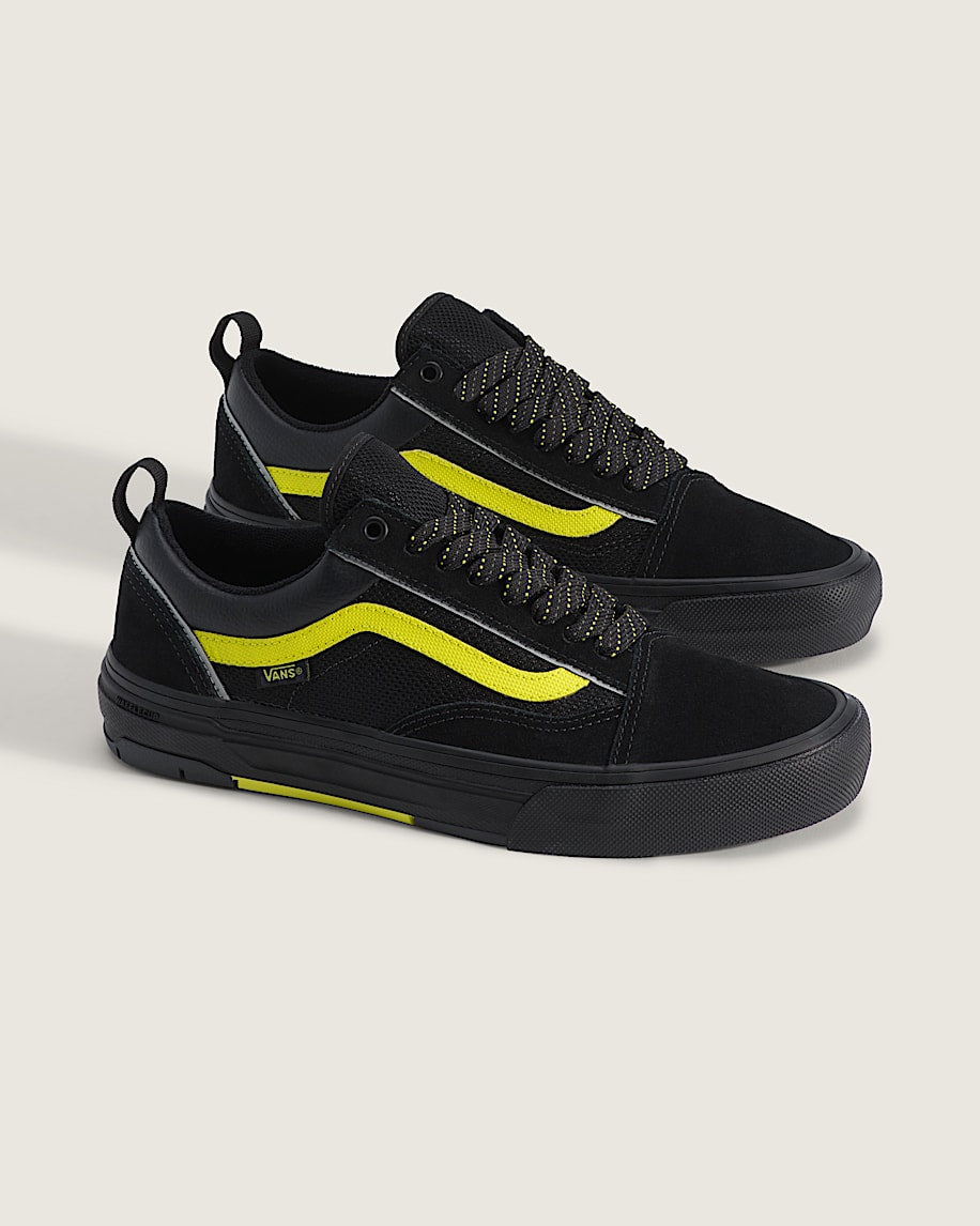 Vans Old Skool Skate Black Lime Yellow slip on shoes mens vans womens vans shoes slip on