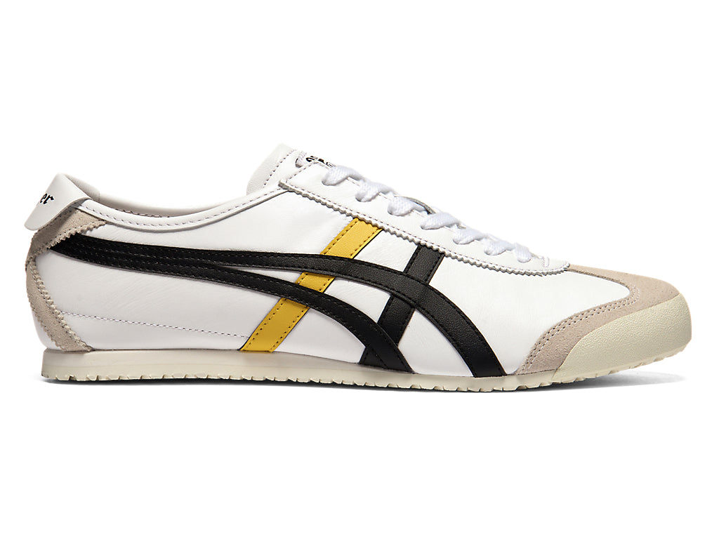 Onitsuka Tiger Mexico 66 Unisex Sneakers – White / Black / Yellow running shoes women asics mens shoes
