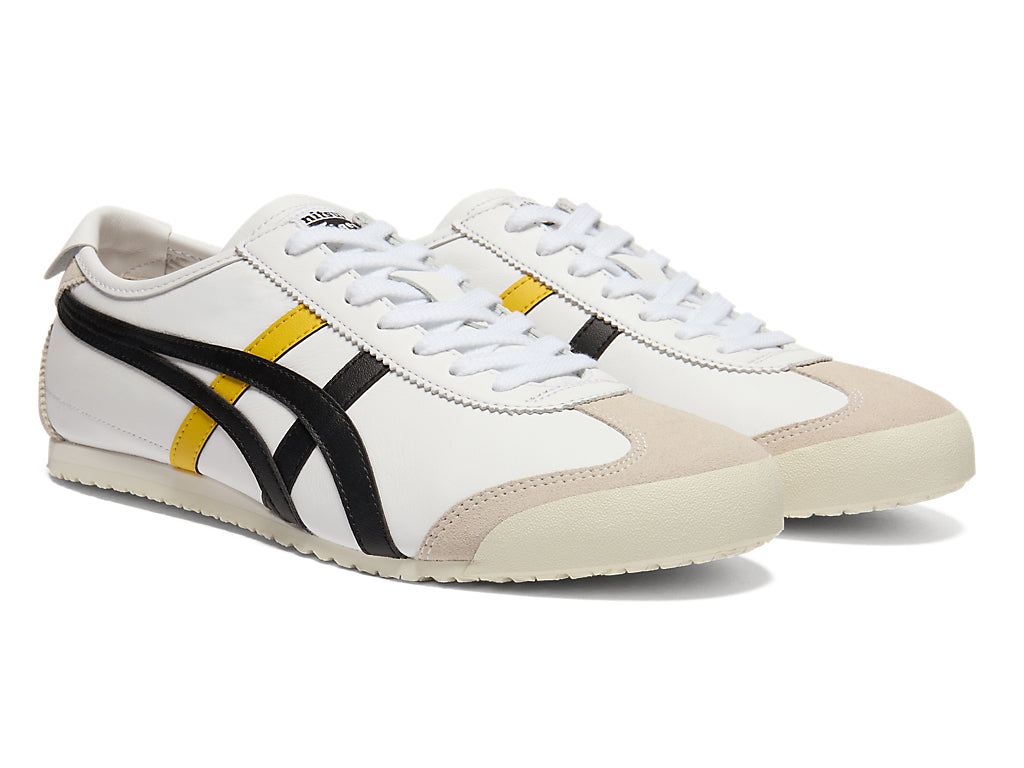 Onitsuka Tiger Mexico 66 Unisex Sneakers – White / Black / Yellow running shoes women asics mens shoes