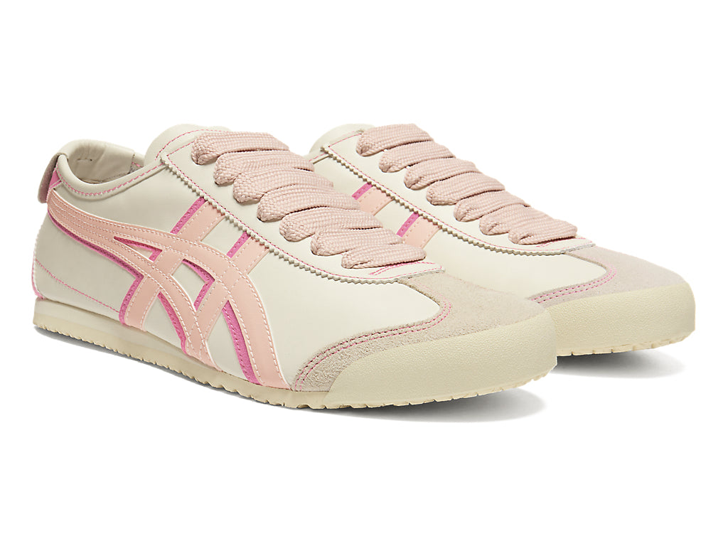 Onitsuka Tiger Mexico 66 Unisex Sneakers – Cream / Pink running shoes women asics mens shoes