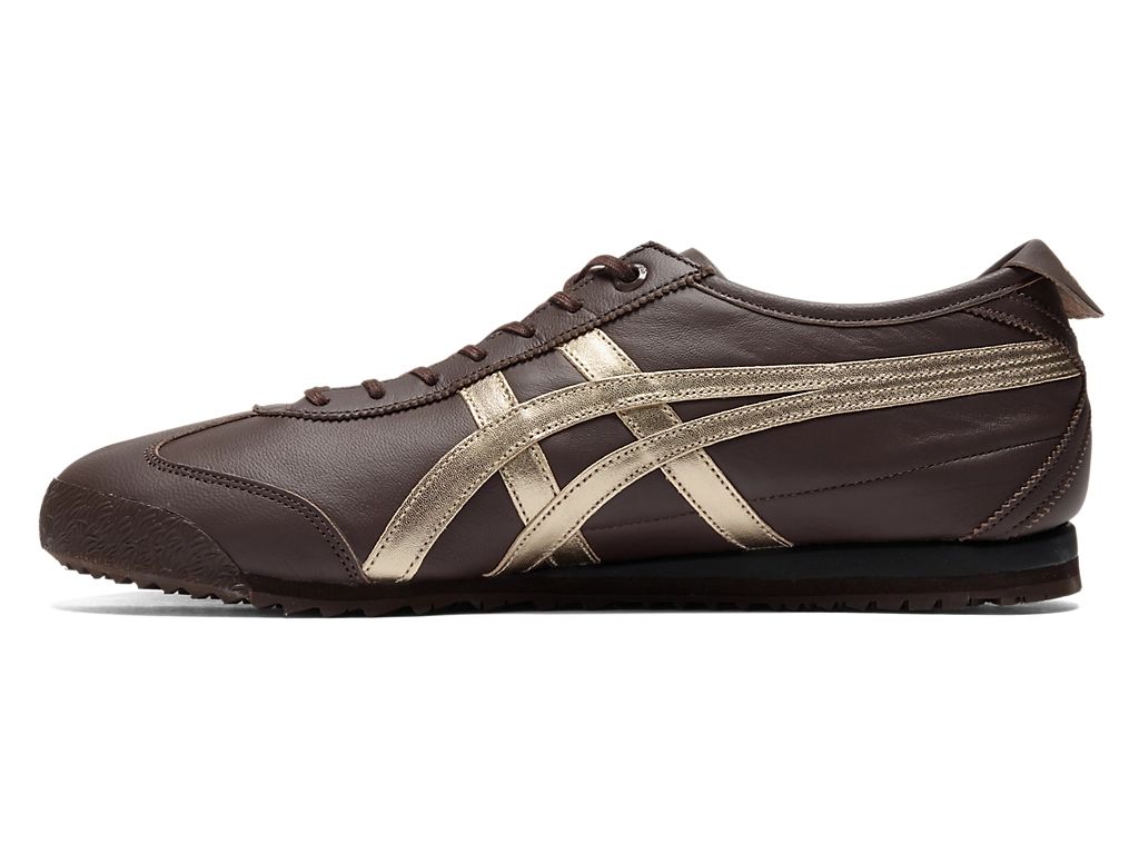 Onitsuka Tiger Mexico 66 Unisex Sneakers – Dark Brown / Gold  running shoes women asics mens shoes