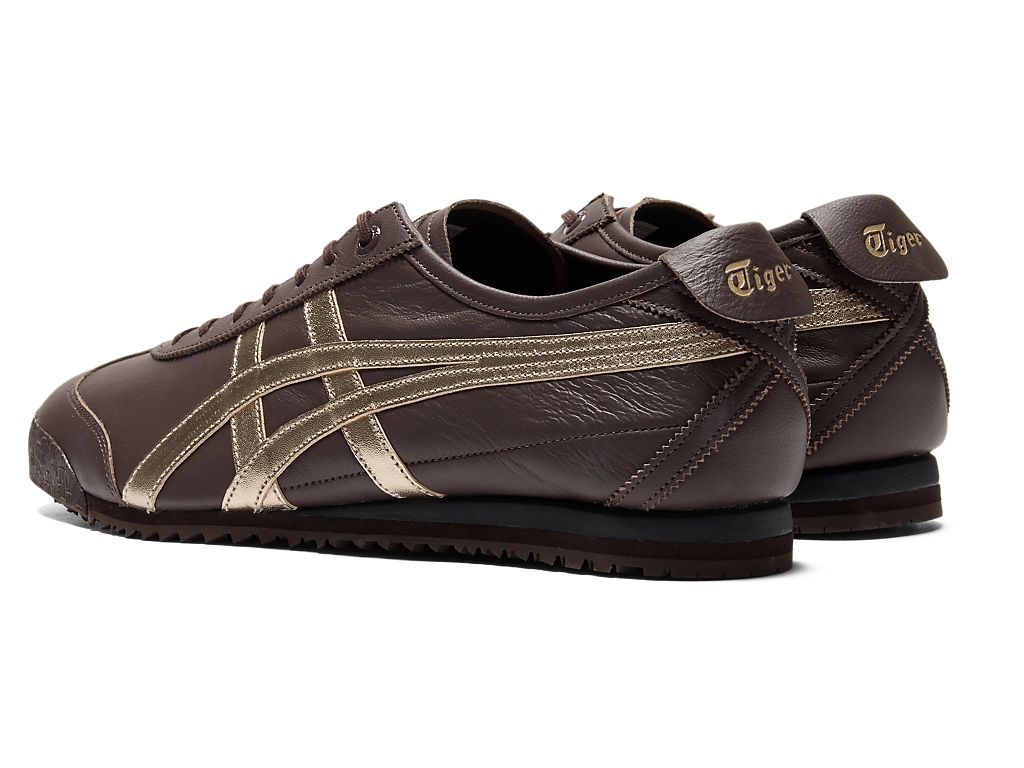 Onitsuka Tiger Mexico 66 Unisex Sneakers – Dark Brown / Gold  running shoes women asics mens shoes