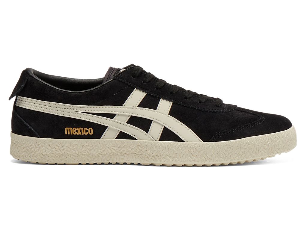 Onitsuka Tiger Mexico 66 Unisex Sneakers – Black Suede & Cream  running shoes women asics mens shoes