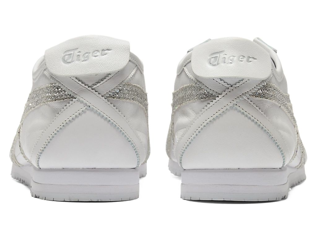 Onitsuka Tiger Mexico 66 Unisex Sneakers – White Leather Silver Glitter  running shoes women asics mens shoes