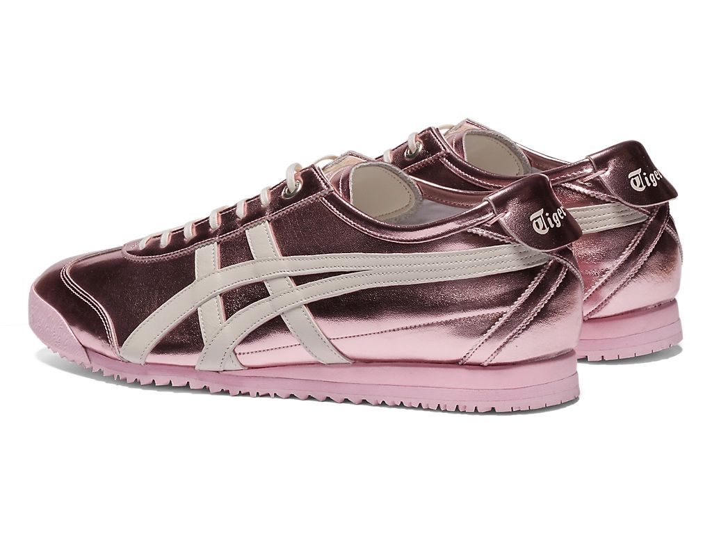 Onitsuka Tiger Mexico 66 Unisex Sneakers – Metallic Pink White Stripe  running shoes women asics mens shoes