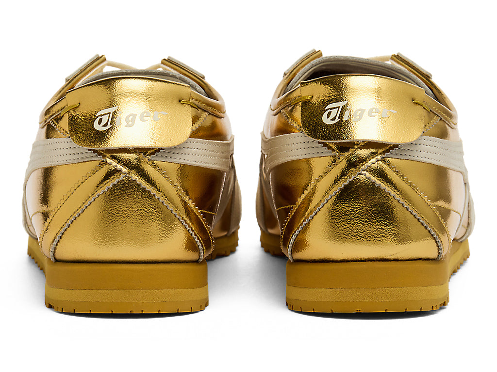 Onitsuka Tiger Mexico 66 Unisex Sneakers – Full Metallic Gold White Stripe  running shoes women asics mens shoes