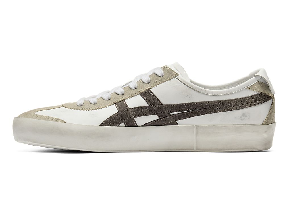 Onitsuka Tiger Mexico 66 Unisex Sneakers – Vintage White Taupe Brown Stripe  running shoes women asics mens shoes