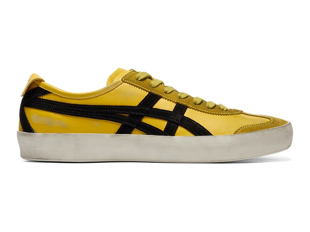 Onitsuka Tiger Mexico 66 Unisex Sneakers – Vintage Yellow Black Stripe  running shoes women asics mens shoes