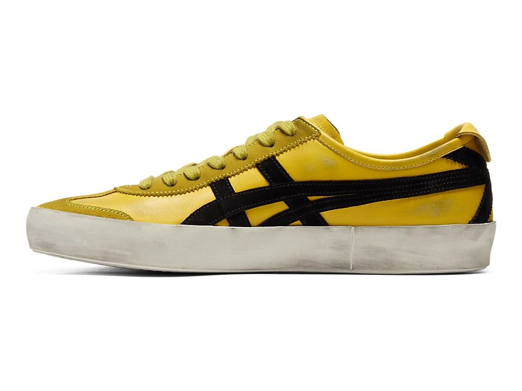 Onitsuka Tiger Mexico 66 Unisex Sneakers – Vintage Yellow Black Stripe  running shoes women asics mens shoes