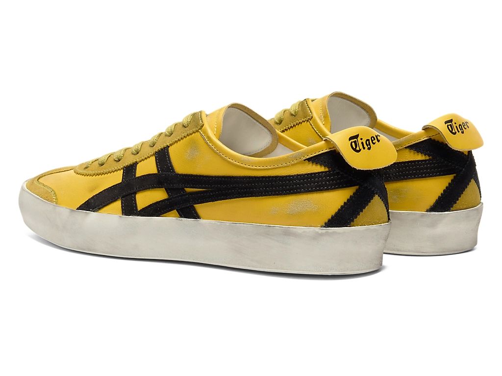 Onitsuka Tiger Mexico 66 Unisex Sneakers – Vintage Yellow Black Stripe  running shoes women asics mens shoes
