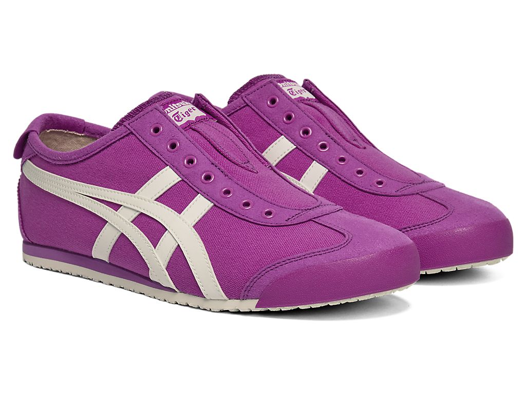 Onitsuka Tiger Mexico 66 Slip-On Unisex Sneakers – Purple White Stripe  running shoes women asics mens shoes