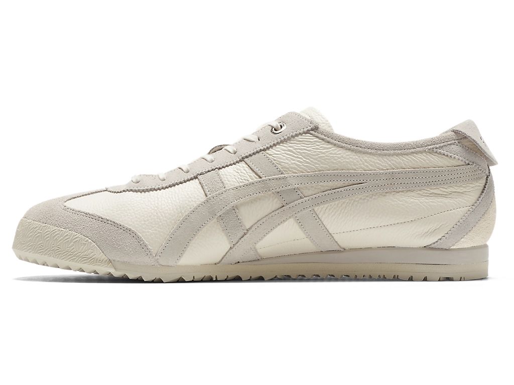 Onitsuka Tiger Mexico 66 Unisex Sneakers – Cream Light Gray Stripe  running shoes women asics mens shoes