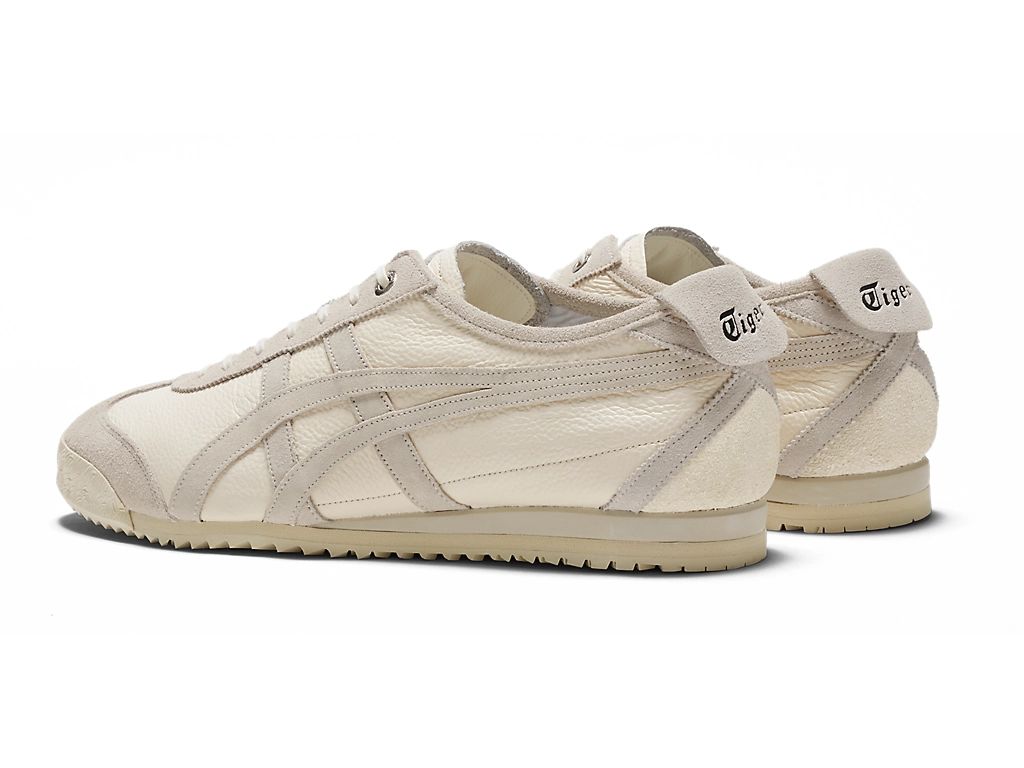 Onitsuka Tiger Mexico 66 Unisex Sneakers – Cream Light Gray Stripe  running shoes women asics mens shoes