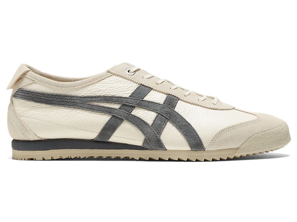 Onitsuka Tiger Mexico 66 Unisex Sneakers – Cream Dark Gray Stripe  running shoes women asics mens shoes