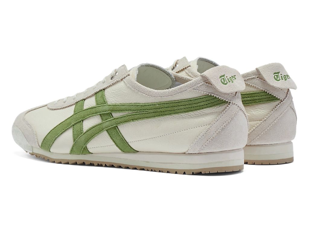 Onitsuka Tiger Mexico 66 Unisex Sneakers – Cream Green Stripe  running shoes women asics mens shoes