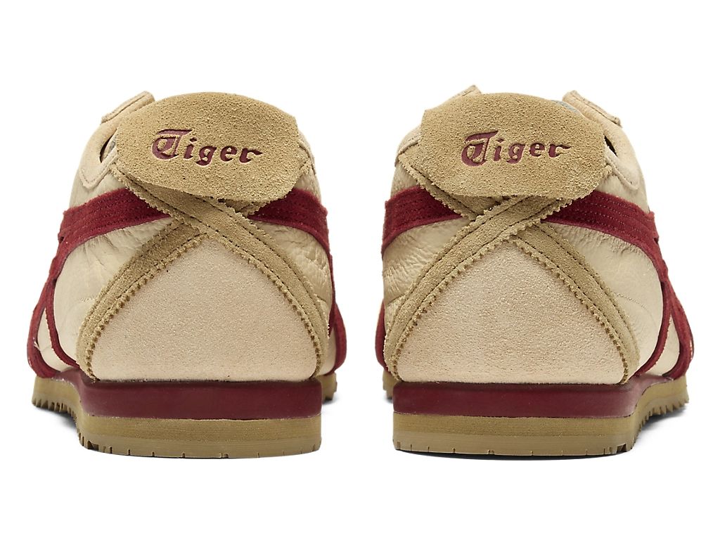 Onitsuka Tiger Mexico 66 Unisex Sneakers – Beige Burgundy Stripe  running shoes women asics mens shoes