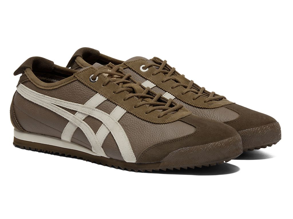 Onitsuka Tiger Mexico 66 Unisex Sneakers – Brown Off-White Stripe  running shoes women asics mens shoes