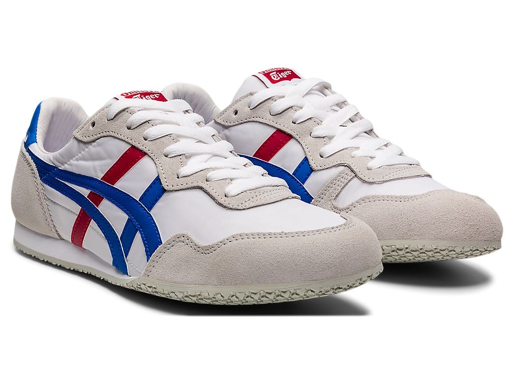 Onitsuka Tiger Serrano Unisex Sneakers – White / Blue / Red  running shoes women asics mens shoes
