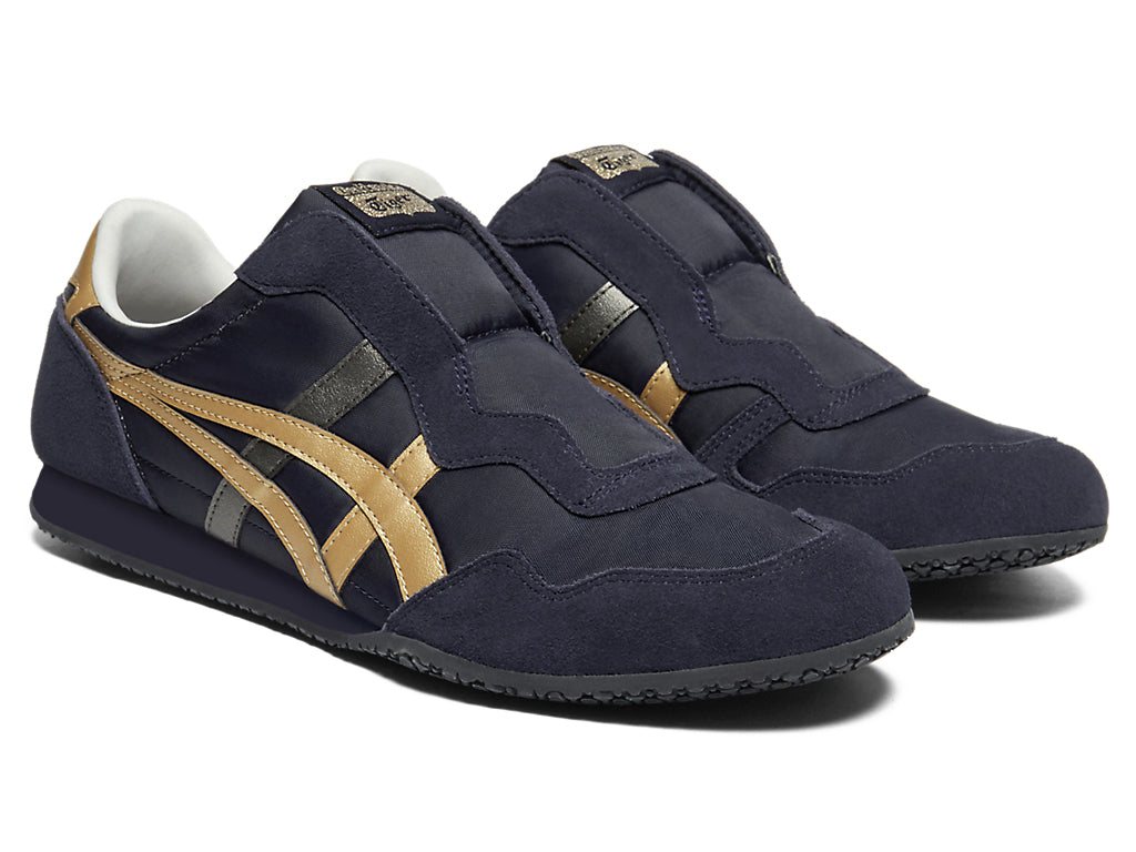 Onitsuka Tiger Serrano Slip-On Unisex Sneakers – Navy / Gold  running shoes women asics mens shoes