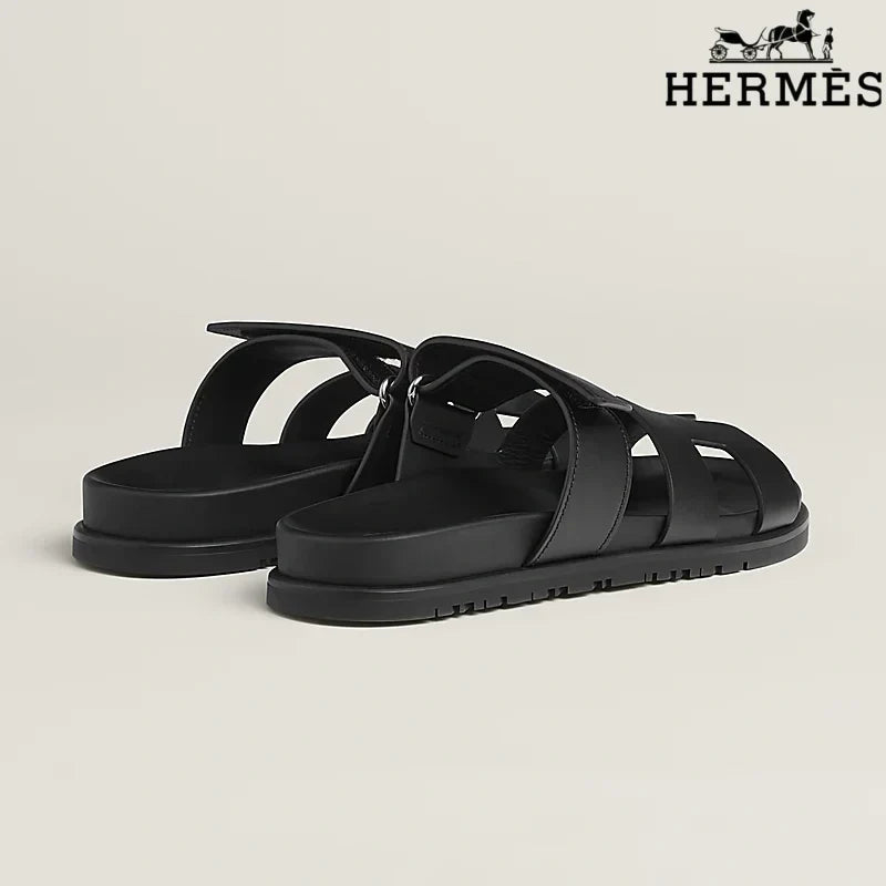 Hermès Chypre Black Sandal