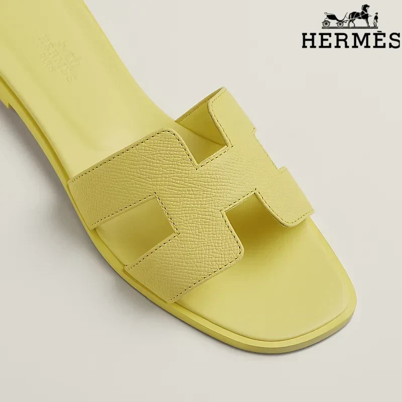 Hermès Oran Yellow Flat Sandal