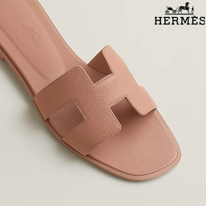 Hermès Oran Nude Flat Sandal