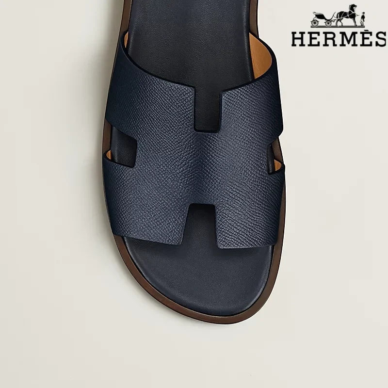 Hermès Oasis Taupe Block Heel Mule
