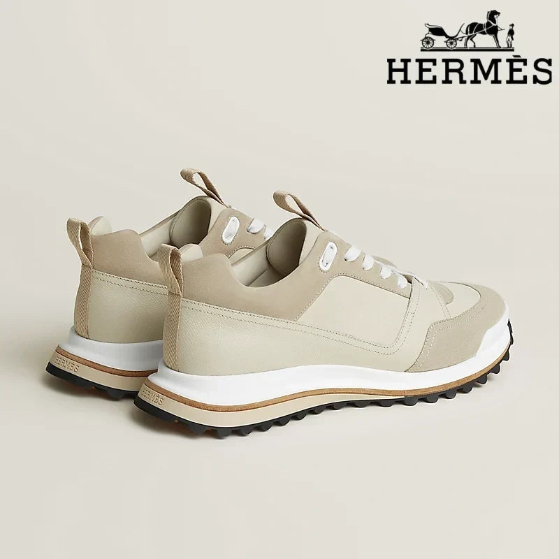 Hermès Beige Suede Hiking Sneakers