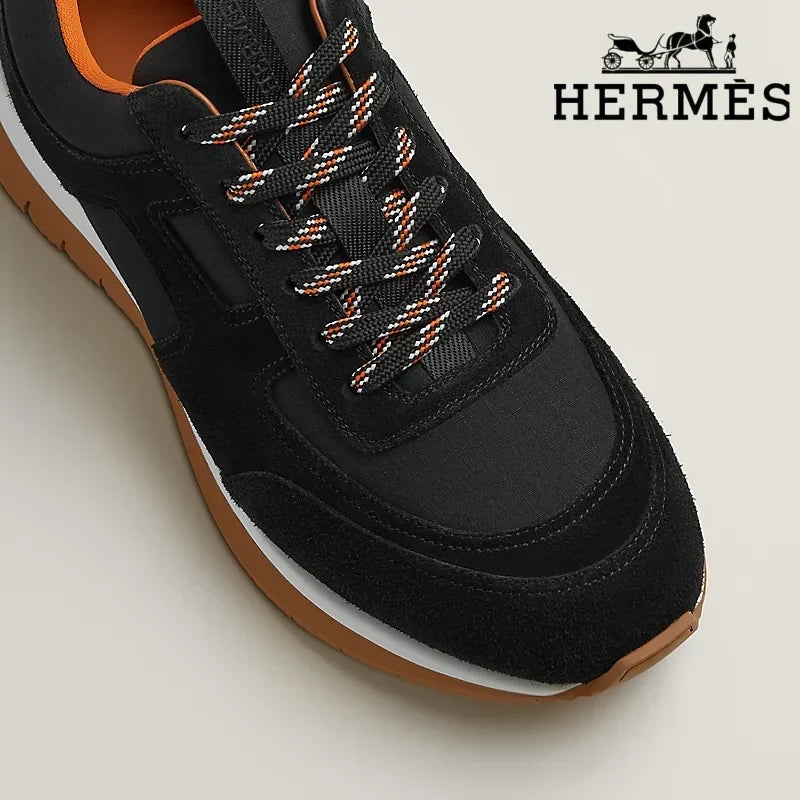 Hermès Black Suede Hiking Sneakers