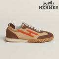 Hermès womens shoes men sneaker Trail Beige Brown Orange Sneaker