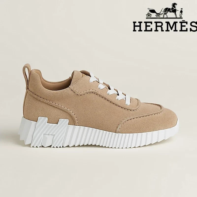 Hermès Beige Suede Bouncing Sneaker