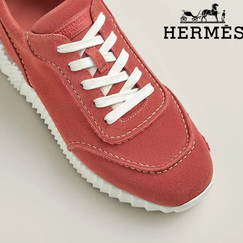 Hermès Red Suede Bouncing Sneaker